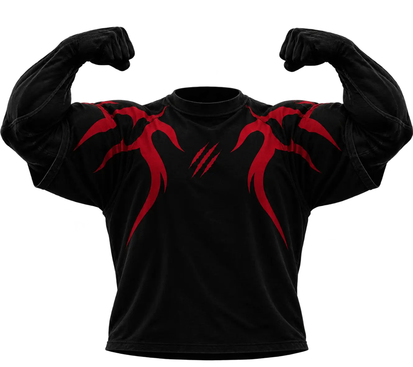 Raptor compression shirt flex pose